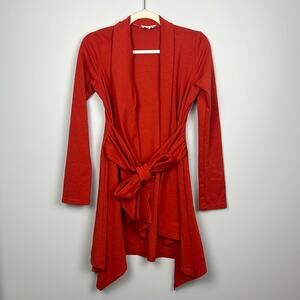 A Maglia belted burnt orange large longline sweater